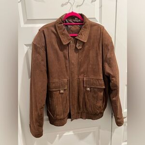 Roundtree & York Men’s Brown Bomber Jacket